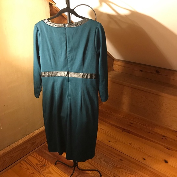 Chetta B Teal Black Mod Dress, EUC, 12 - Picture 2 of 15